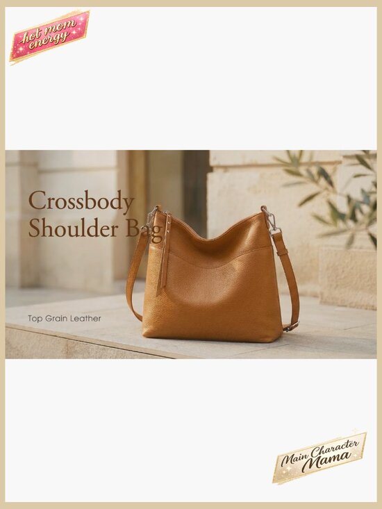 Medium Leather Tote Bag Crossbody Hobo Purse with 2 Removable Straps